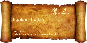 Nyakas Lujza névjegykártya